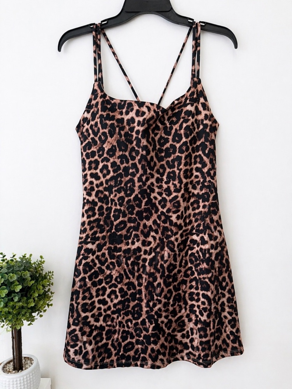TCEC! Leopard Print Athleisure Dress